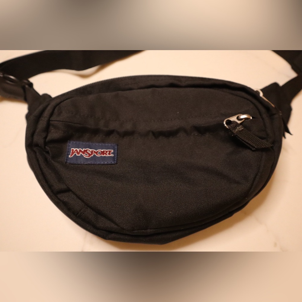 Vintage JanSport Black Belt Bag Fanny pack